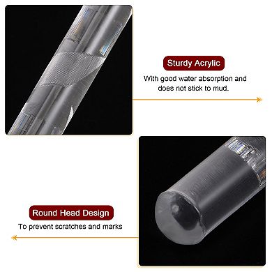 Acrylic Embossed Rolling Pin 6.3 Inch Acrylic Non-Stick Roller Fondant Embossing Clay Rolling Pin