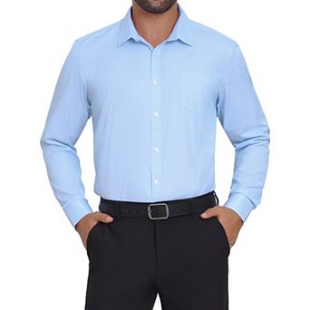 Stripes Dress Shirts for Men's Long Sleeve Business Button Striped Shirt