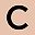 Round Pink Letter C