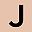 Round Pink Letter J
