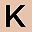 Round Pink Letter K