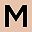 Round Pink Letter M