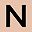 Round Pink Letter N