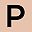 Round Pink Letter P
