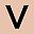 Round Pink Letter V