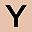 Round Pink Letter Y