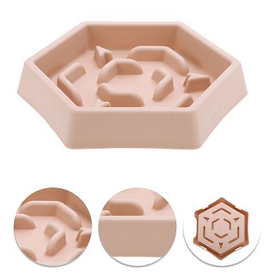 1 Pc Convenient Hexagon Shape Pet Bowl for Indoor and Outdoor