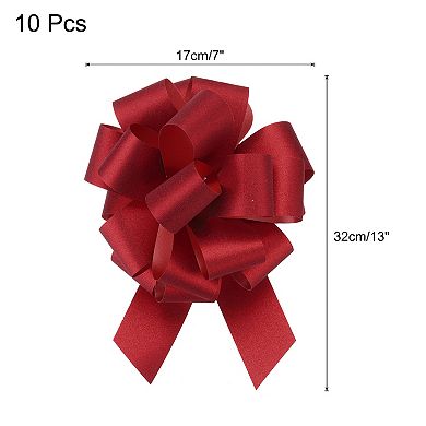 10pcs 13" Car Large Pull Bow Gift Wrapping Bows for Christmas Flower Presents Wedding