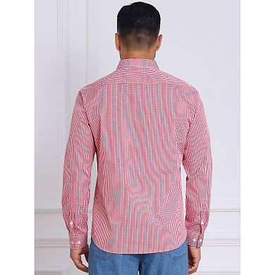 Printing Shirt for Men's Geometric Patterns Long Sleeve Business Pattern Dress Shirts