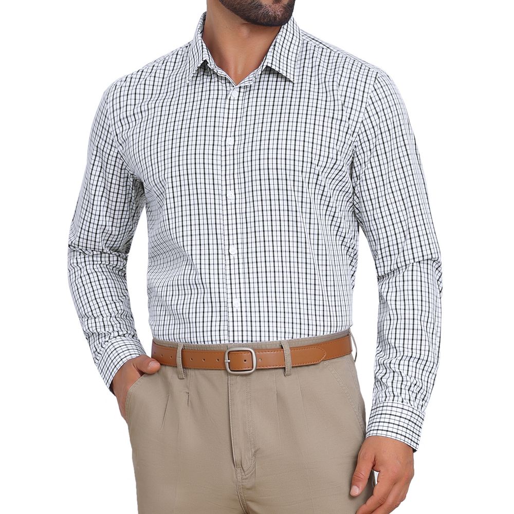 Printing Shirt for Men's Geometric Patterns Long Sleeve Business ...