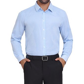 Printing Shirt for Men's Geometric Patterns Long Sleeve Business Pattern Dress Shirts