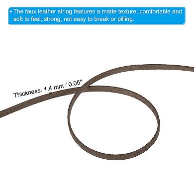 Flat Suede Leather Lace, 5mm x 50 Yard Faux Suede Leather Cord DIY Supplies for Art Crafts Making