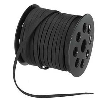 Flat Suede Leather Lace, 5mm x 50 Yard Faux Suede Leather Cord DIY Supplies for Art Crafts Making