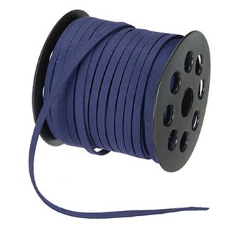 Flat Suede Leather Lace, 5mm x 50 Yard Faux Suede Leather Cord DIY Supplies for Art Crafts Making
