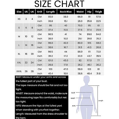 Women's 2 Packs Tartan Plaid Pants Elastic High Waist Straight Long Trousers