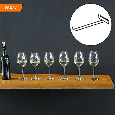 5Pcs Wine Glass Rack, Iron Wall Mountable Wine Glasses Rack Under Cabinet Stemware Rack for Kitchen