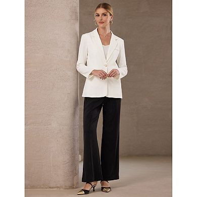 Women's Stretchy Knit Blazer Business Casual Lightweight Jacket