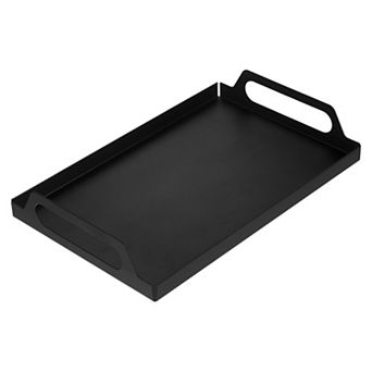 Metal Serving Tray with Handles 7.8" x 12" Rectangular Coffee Table Tray Decorative Tray