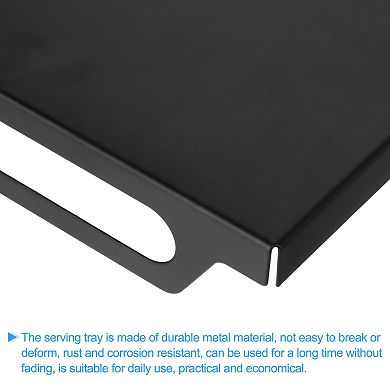 Metal Serving Tray with Handles 7.8" x 12" Rectangular Coffee Table Tray Decorative Tray