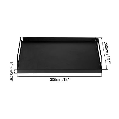 Metal Serving Tray with Handles 7.8" x 12" Rectangular Coffee Table Tray Decorative Tray