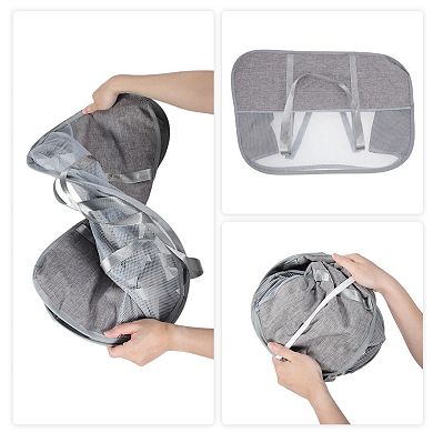 Back-shoulder Style Laundry Basket 30.71"x13.78"x21.65" 1 Pc