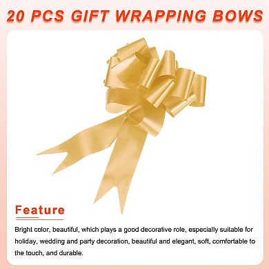 20pcs 6 Inch Large Pull Bow Big Gift Wrapping Bows Ribbon for Presents