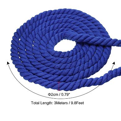 10 Feet Tug of War Rope for Adults Teen, 3-Strand Natural Twisted Cotton Rope with Flag
