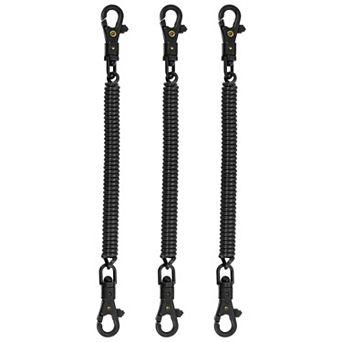 Retractable Coil Springs Keychain, 3 Pack Anti-lost Key Chain Holder Lanyard Cord with Lobster Clasp