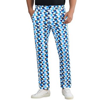Argyle Golf Pants for Men's Argyle Pants Triangle Plaid Pattern Suit Trousers