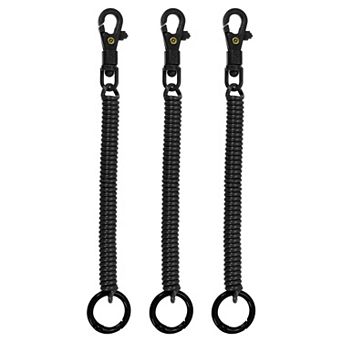 Retractable Coil Springs Keychain, 3 Pack Key Chain Holder Lanyard Cord with Lobster Clasp Keyring