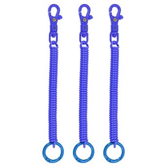 Retractable Coil Springs Keychain, 3 Pack Key Chain Holder Lanyard Cord with Lobster Clasp Keyring