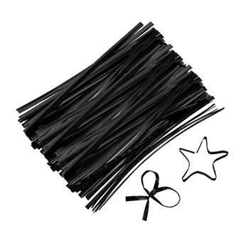 4" Twist Ties, Metallic Twist Ties, Reusable Plastic Coated Twist Ties for Bakery, Goodie Bag 800 pc