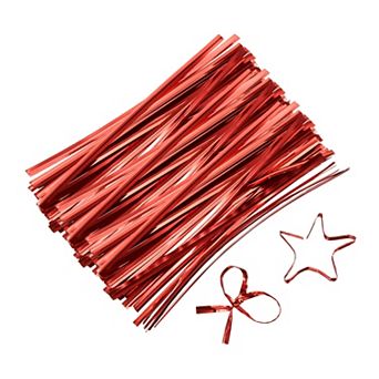 4" Twist Ties, Metallic Twist Ties, Reusable Plastic Coated Twist Ties for Bakery, Goodie Bag 800 pc