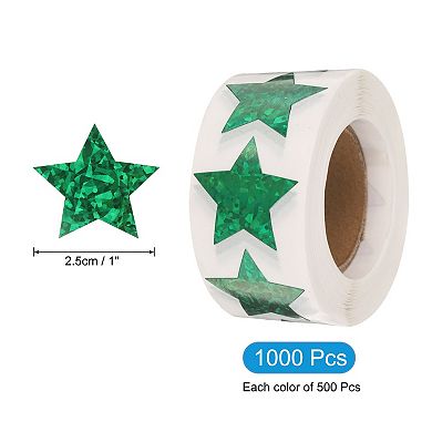 1000pcs Star Stickers 1 Inch Self-Adhesive Stickers Coding Label for DIY Crafts Marking