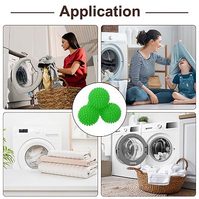 4pcs Reusable Laundry Vinyl Drying Balls for Reduce Wrinkles Static Fabric Softener