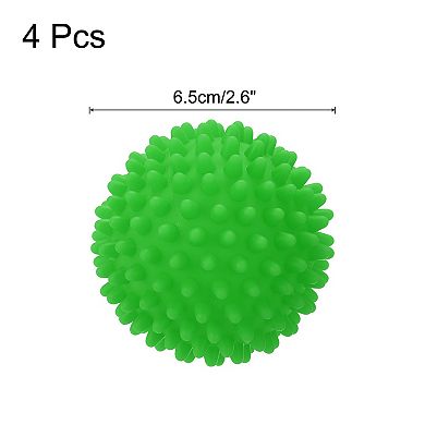 4pcs Reusable Laundry Vinyl Drying Balls for Reduce Wrinkles Static Fabric Softener