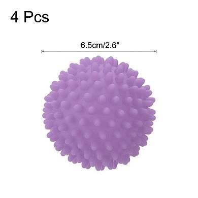 4pcs Reusable Laundry Vinyl Drying Balls for Reduce Wrinkles Static Fabric Softener