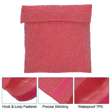 7"x7" Reusable Snack Bag Sandwich Bag, 2 Pack Hook and Loop Fastener Portable Flip Snack Sack