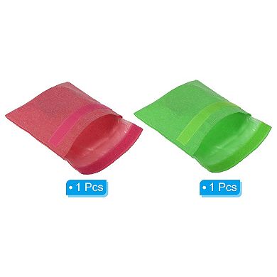 7"x7" Reusable Snack Bag Sandwich Bag, 2 Pack Hook and Loop Fastener Portable Flip Snack Sack