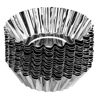 20 pc Cupcake Baking Tool, Stainless Steel Mini Cupcake Cake Pans Baking Tool, 2.8 x 0.8 inch
