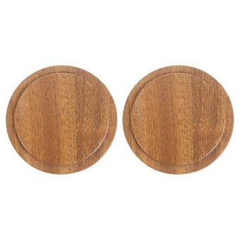 2 pc Wooden Cup Lid 3.58 Inch, Wooden Coffee Mug Lids Tea Glass Cup Cover Sealed Lid