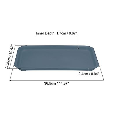 14x10" Fast Food Tray, Plastic Reusable Multi-Purpose Rectangle Serving Tray for Home Kitchen