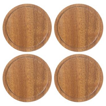 4 pc Wooden Cup Lid 3.31 Inch, Wooden Coffee Mug Lids Tea Cup Cover Sealed Lid Wooden Drink Cup Lid