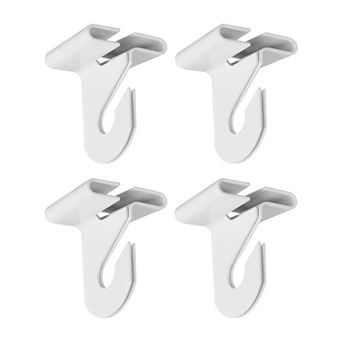 4 Pair Drop Ceiling Hooks 1" W Metal T-Bar Track Clip Suspended Drop Ceiling Tiles Ceiling Hooks