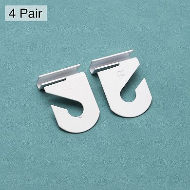 4 Pair Drop Ceiling Hooks 1" W Metal T-Bar Track Clip Suspended Drop Ceiling Tiles Ceiling Hooks