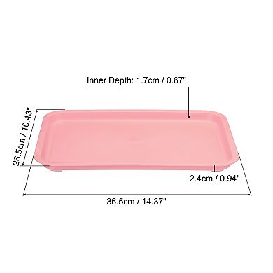15"x10" Fast Food Tray, Plastic Reusable Multi-Purpose Rectangle Serving Tray