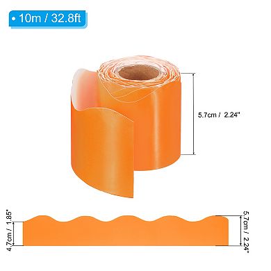 2.24" x 32.8Ft Bulletin Board Border, Scalloped Trim Strips Wall Decor for Locker Classroom Poster
