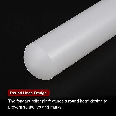 Fondant Rolling Pin 13 Inch x 1.38 Inch PP Plastic Non-Stick Fondant Roller Dough Roller Tools