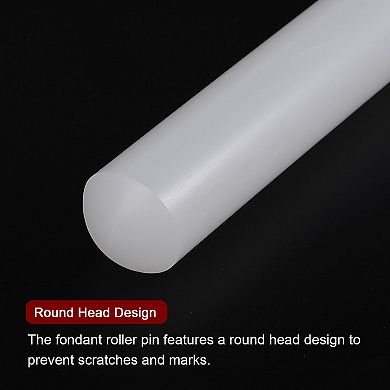 Fondant Rolling Pin 13 Inch x 0.98 Inch PP Plastic Non-Stick Fondant Roller Dough Roller Tools