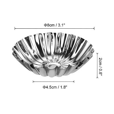 30pcs Cupcake Baking Tool, Stainless Steel Mini Cupcake Cake Pans Baking Tool, 3.1 x 0.8 inch